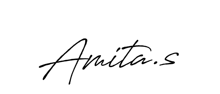 Design your own signature with our free online signature maker. With this signature software, you can create a handwritten (Antro_Vectra_Bolder) signature for name Amita.s. Amita.s signature style 7 images and pictures png