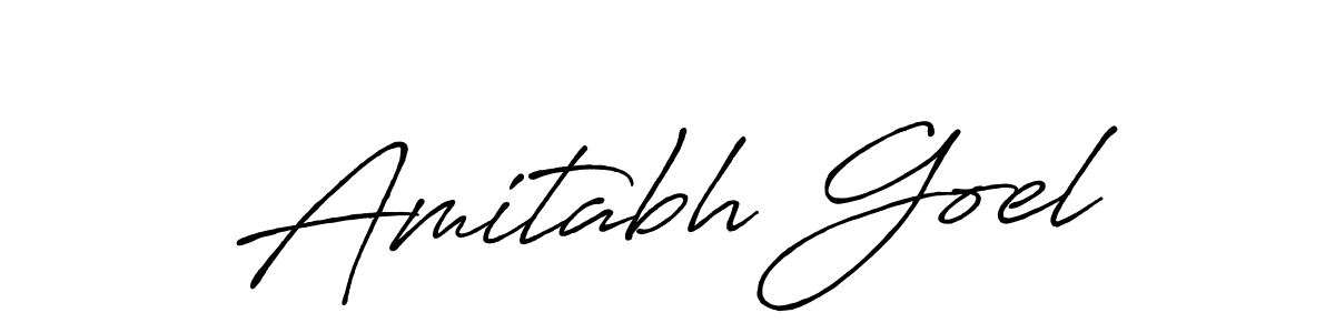 Use a signature maker to create a handwritten signature online. With this signature software, you can design (Antro_Vectra_Bolder) your own signature for name Amitabh Goel. Amitabh Goel signature style 7 images and pictures png