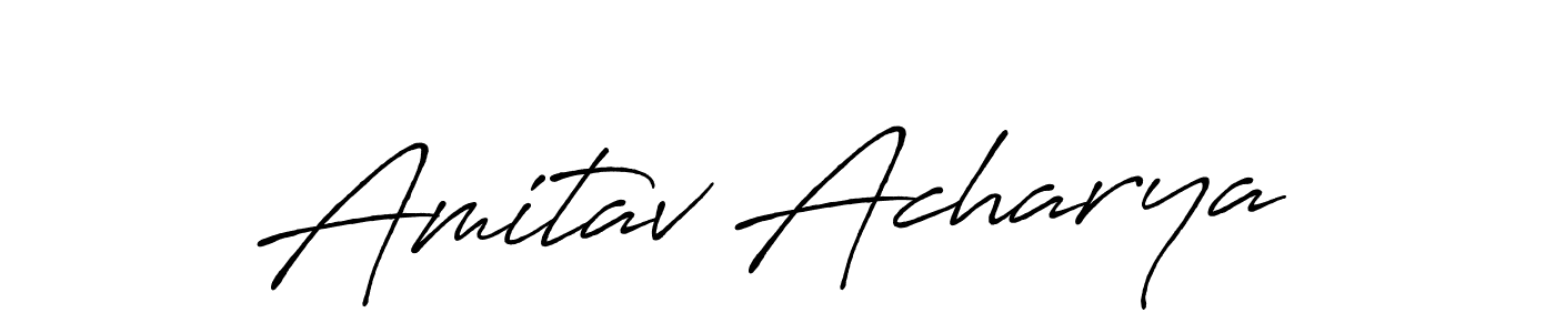 Make a beautiful signature design for name Amitav Acharya. With this signature (Antro_Vectra_Bolder) style, you can create a handwritten signature for free. Amitav Acharya signature style 7 images and pictures png