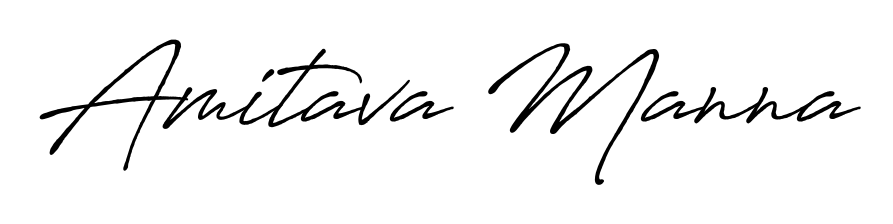 A modern signature idea for name Amitava Manna using Antro_Vectra_Bolder font. Clean strokes and elegant curves make it stand out instantly. Amitava Manna signature style 7 images and pictures png