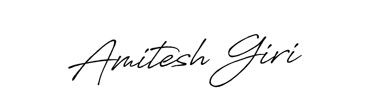 Design your own signature with our free online signature maker. With this signature software, you can create a handwritten (Antro_Vectra_Bolder) signature for name Amitesh Giri. Amitesh Giri signature style 7 images and pictures png