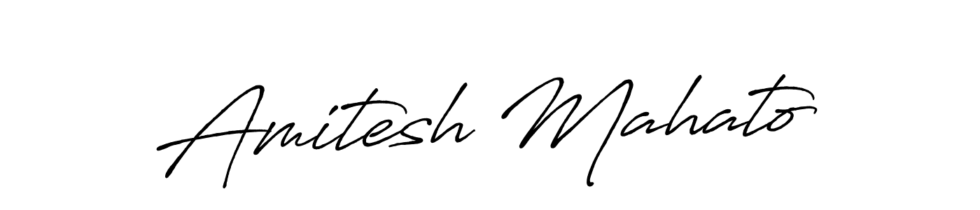 Amitesh Mahato stylish signature style. Best Handwritten Sign (Antro_Vectra_Bolder) for my name. Handwritten Signature Collection Ideas for my name Amitesh Mahato. Amitesh Mahato signature style 7 images and pictures png