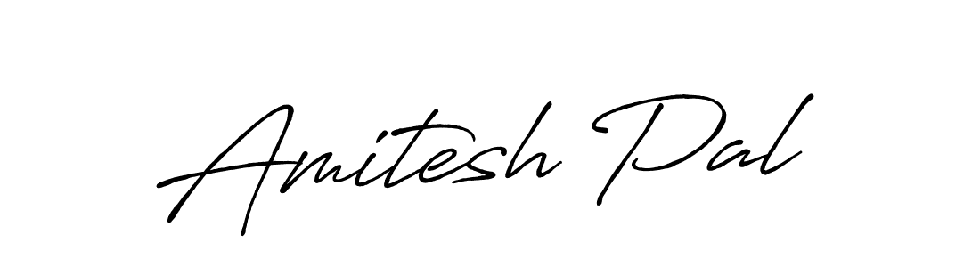 Make a beautiful signature design for name Amitesh Pal. With this signature (Antro_Vectra_Bolder) style, you can create a handwritten signature for free. Amitesh Pal signature style 7 images and pictures png