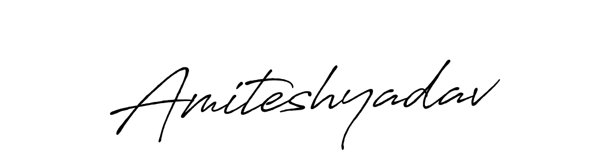 Make a beautiful signature design for name Amiteshyadav. With this signature (Antro_Vectra_Bolder) style, you can create a handwritten signature for free. Amiteshyadav signature style 7 images and pictures png
