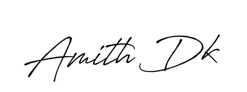 How to make Amith Dk name signature. Use Antro_Vectra_Bolder style for creating short signs online. This is the latest handwritten sign. Amith Dk signature style 7 images and pictures png