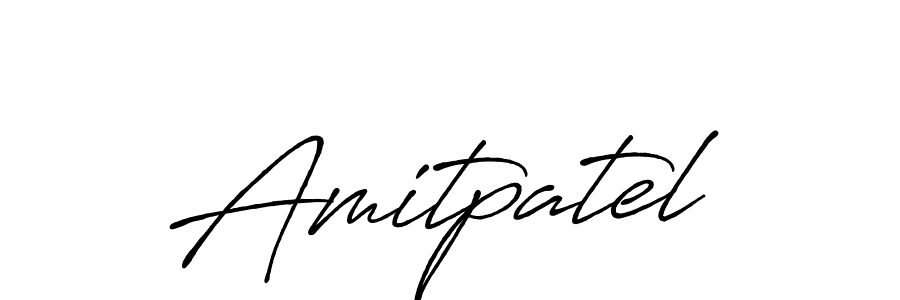 Amitpatel stylish signature style. Best Handwritten Sign (Antro_Vectra_Bolder) for my name. Handwritten Signature Collection Ideas for my name Amitpatel. Amitpatel signature style 7 images and pictures png