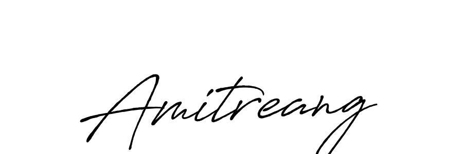 How to make Amitreang name signature. Use Antro_Vectra_Bolder style for creating short signs online. This is the latest handwritten sign. Amitreang signature style 7 images and pictures png
