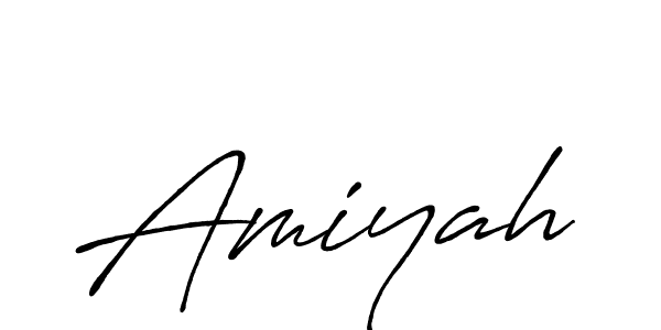 Make a beautiful signature design for name Amiyah. With this signature (Antro_Vectra_Bolder) style, you can create a handwritten signature for free. Amiyah signature style 7 images and pictures png