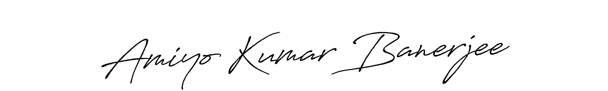 How to make Amiyo Kumar Banerjee name signature. Use Antro_Vectra_Bolder style for creating short signs online. This is the latest handwritten sign. Amiyo Kumar Banerjee signature style 7 images and pictures png