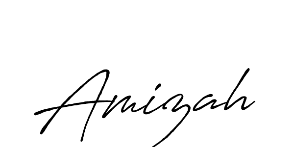Use a signature maker to create a handwritten signature online. With this signature software, you can design (Antro_Vectra_Bolder) your own signature for name Amizah. Amizah signature style 7 images and pictures png
