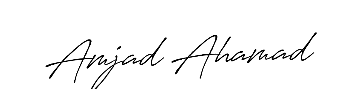 You should practise on your own different ways (Antro_Vectra_Bolder) to write your name (Amjad Ahamad) in signature. don't let someone else do it for you. Amjad Ahamad signature style 7 images and pictures png