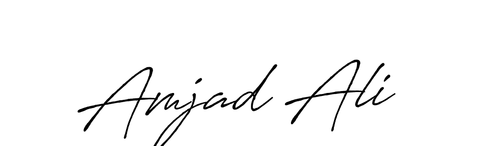 The best way (Antro_Vectra_Bolder) to make a short signature is to pick only two or three words in your name. The name Amjad Ali  include a total of six letters. For converting this name. Amjad Ali  signature style 7 images and pictures png