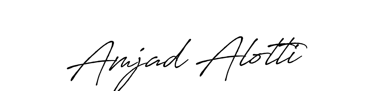 Also we have Amjad Alotti name is the best signature style. Create professional handwritten signature collection using Antro_Vectra_Bolder autograph style. Amjad Alotti signature style 7 images and pictures png