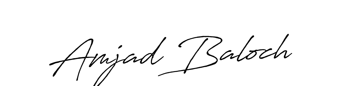 Make a beautiful signature design for name Amjad Baloch. With this signature (Antro_Vectra_Bolder) style, you can create a handwritten signature for free. Amjad Baloch signature style 7 images and pictures png