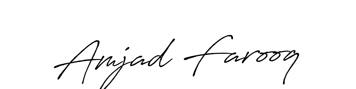 Also we have Amjad Farooq name is the best signature style. Create professional handwritten signature collection using Antro_Vectra_Bolder autograph style. Amjad Farooq signature style 7 images and pictures png