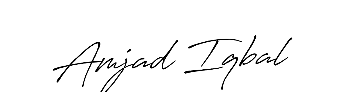 Also we have Amjad Iqbal name is the best signature style. Create professional handwritten signature collection using Antro_Vectra_Bolder autograph style. Amjad Iqbal signature style 7 images and pictures png