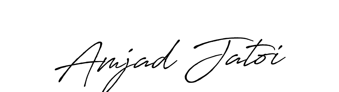 Design your own signature with our free online signature maker. With this signature software, you can create a handwritten (Antro_Vectra_Bolder) signature for name Amjad Jatoi. Amjad Jatoi signature style 7 images and pictures png