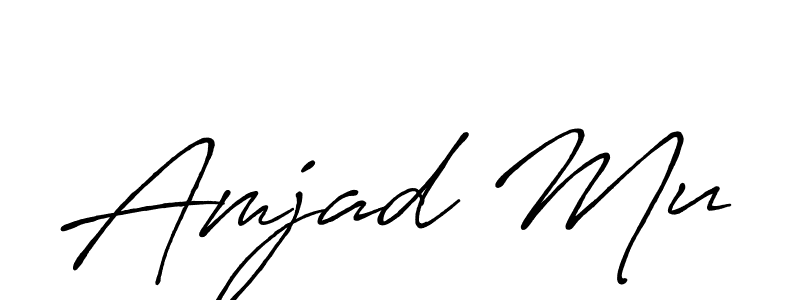 Make a beautiful signature design for name Amjad Mu. Use this online signature maker to create a handwritten signature for free. Amjad Mu signature style 7 images and pictures png