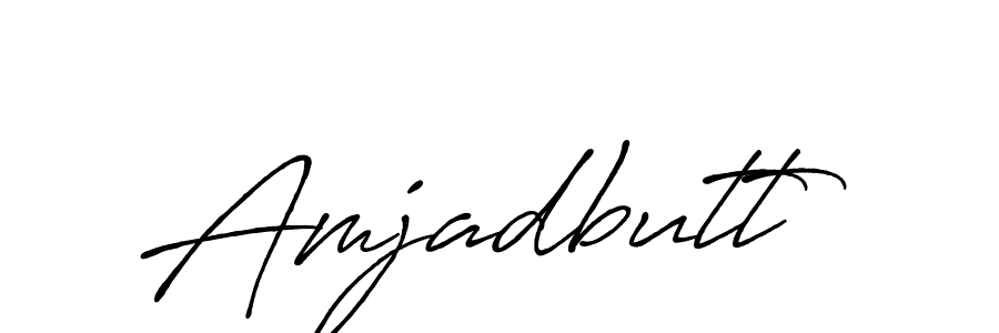 How to make Amjadbutt signature? Antro_Vectra_Bolder is a professional autograph style. Create handwritten signature for Amjadbutt name. Amjadbutt signature style 7 images and pictures png