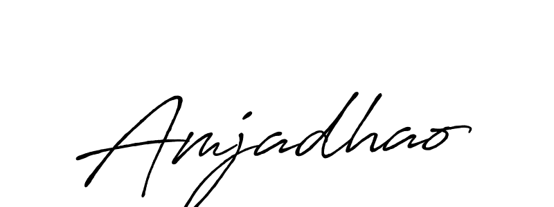 Make a beautiful signature design for name Amjadhao. With this signature (Antro_Vectra_Bolder) style, you can create a handwritten signature for free. Amjadhao signature style 7 images and pictures png