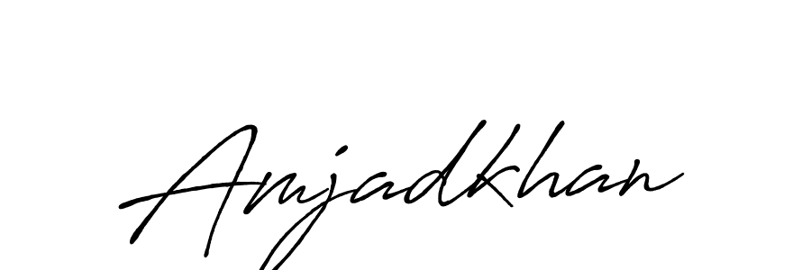 You can use this online signature creator to create a handwritten signature for the name Amjadkhan. This is the best online autograph maker. Amjadkhan signature style 7 images and pictures png