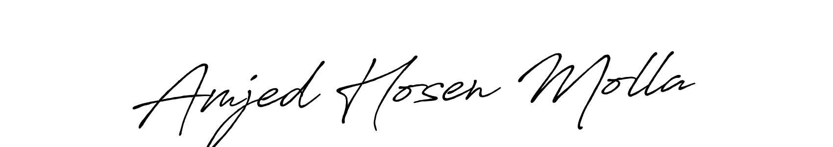 It looks lik you need a new signature style for name Amjed Hosen Molla. Design unique handwritten (Antro_Vectra_Bolder) signature with our free signature maker in just a few clicks. Amjed Hosen Molla signature style 7 images and pictures png