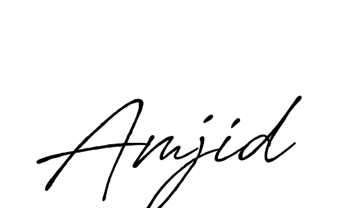 Design your own signature with our free online signature maker. With this signature software, you can create a handwritten (Antro_Vectra_Bolder) signature for name Amjid. Amjid signature style 7 images and pictures png