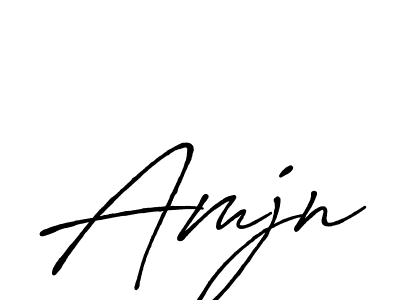 Make a beautiful signature design for name Amjn. With this signature (Antro_Vectra_Bolder) style, you can create a handwritten signature for free. Amjn signature style 7 images and pictures png