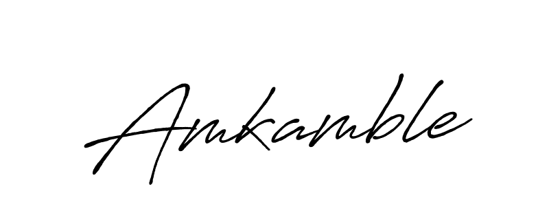 Make a beautiful signature design for name Amkamble. With this signature (Antro_Vectra_Bolder) style, you can create a handwritten signature for free. Amkamble signature style 7 images and pictures png