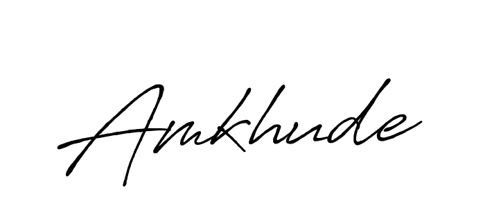 Amkhude stylish signature style. Best Handwritten Sign (Antro_Vectra_Bolder) for my name. Handwritten Signature Collection Ideas for my name Amkhude. Amkhude signature style 7 images and pictures png