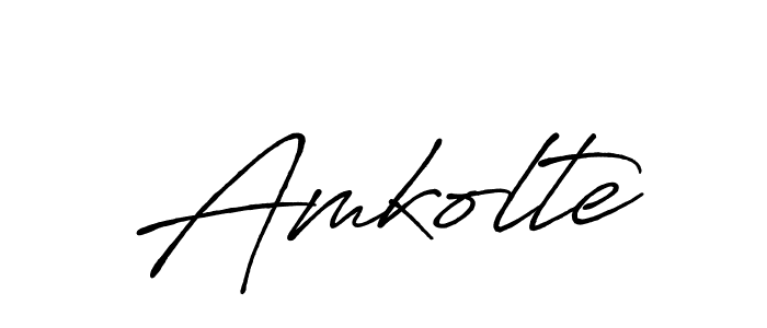 Design your own signature with our free online signature maker. With this signature software, you can create a handwritten (Antro_Vectra_Bolder) signature for name Amkolte. Amkolte signature style 7 images and pictures png