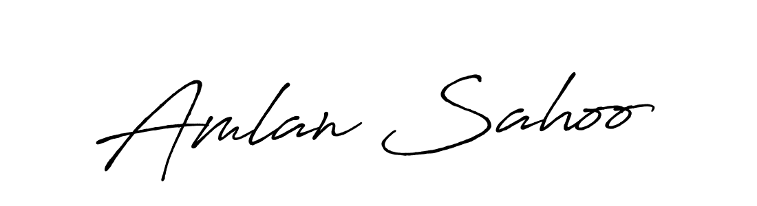 Also we have Amlan Sahoo name is the best signature style. Create professional handwritten signature collection using Antro_Vectra_Bolder autograph style. Amlan Sahoo signature style 7 images and pictures png