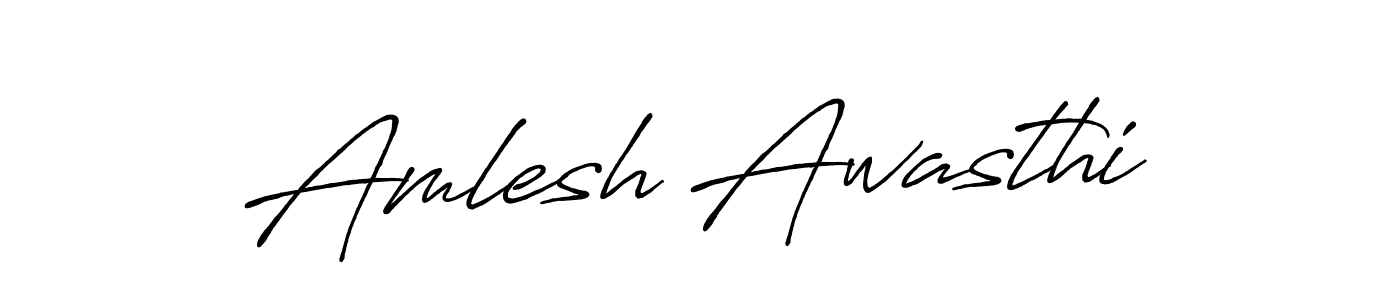 Amlesh Awasthi stylish signature style. Best Handwritten Sign (Antro_Vectra_Bolder) for my name. Handwritten Signature Collection Ideas for my name Amlesh Awasthi. Amlesh Awasthi signature style 7 images and pictures png