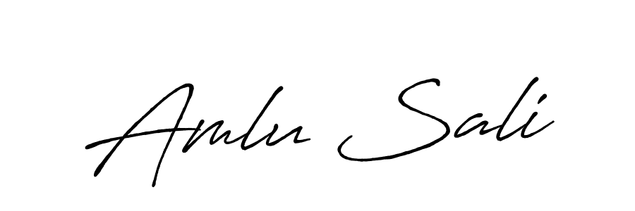 Use a signature maker to create a handwritten signature online. With this signature software, you can design (Antro_Vectra_Bolder) your own signature for name Amlu Sali. Amlu Sali signature style 7 images and pictures png