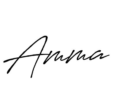 Design your own signature with our free online signature maker. With this signature software, you can create a handwritten (Antro_Vectra_Bolder) signature for name Amma. Amma signature style 7 images and pictures png