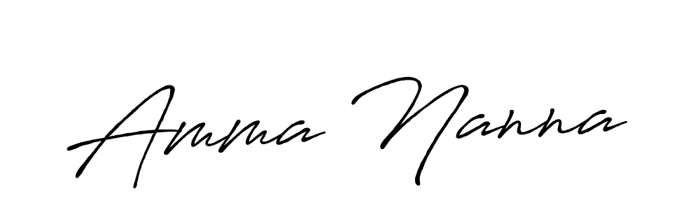 Use a signature maker to create a handwritten signature online. With this signature software, you can design (Antro_Vectra_Bolder) your own signature for name Amma Nanna. Amma Nanna signature style 7 images and pictures png