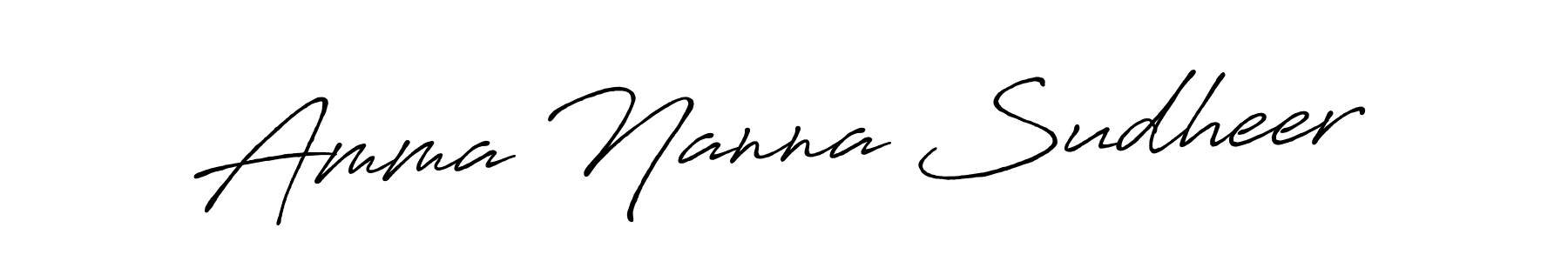 Design your own signature with our free online signature maker. With this signature software, you can create a handwritten (Antro_Vectra_Bolder) signature for name Amma Nanna Sudheer. Amma Nanna Sudheer signature style 7 images and pictures png