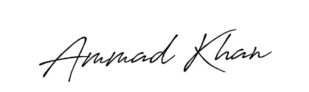 Also You can easily find your signature by using the search form. We will create Ammad Khan name handwritten signature images for you free of cost using Antro_Vectra_Bolder sign style. Ammad Khan signature style 7 images and pictures png