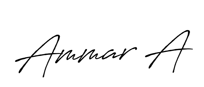 Make a beautiful signature design for name Ammar A. Use this online signature maker to create a handwritten signature for free. Ammar A signature style 7 images and pictures png