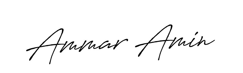 Create a beautiful signature design for name Ammar Amin. With this signature (Antro_Vectra_Bolder) fonts, you can make a handwritten signature for free. Ammar Amin signature style 7 images and pictures png