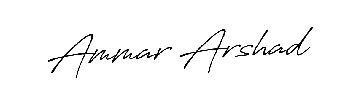 You can use this online signature creator to create a handwritten signature for the name Ammar Arshad. This is the best online autograph maker. Ammar Arshad signature style 7 images and pictures png