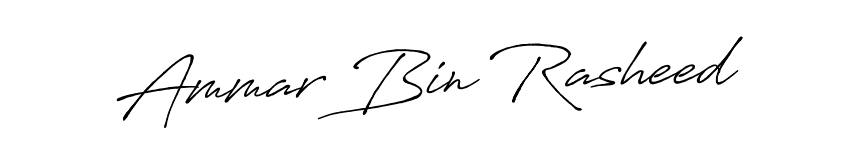 Make a short Ammar Bin Rasheed signature style. Manage your documents anywhere anytime using Antro_Vectra_Bolder. Create and add eSignatures, submit forms, share and send files easily. Ammar Bin Rasheed signature style 7 images and pictures png