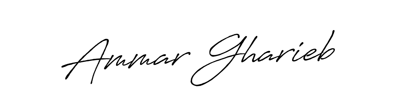 Also You can easily find your signature by using the search form. We will create Ammar Gharieb name handwritten signature images for you free of cost using Antro_Vectra_Bolder sign style. Ammar Gharieb signature style 7 images and pictures png