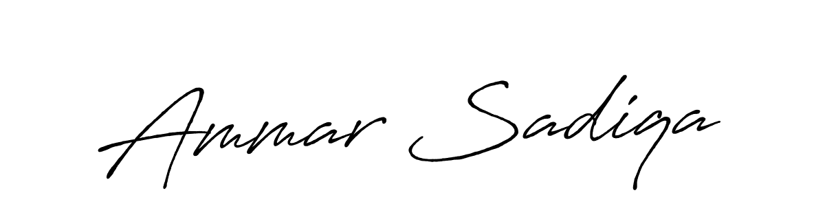 How to make Ammar Sadiqa signature? Antro_Vectra_Bolder is a professional autograph style. Create handwritten signature for Ammar Sadiqa name. Ammar Sadiqa signature style 7 images and pictures png