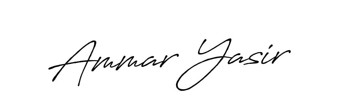 Also You can easily find your signature by using the search form. We will create Ammar Yasir name handwritten signature images for you free of cost using Antro_Vectra_Bolder sign style. Ammar Yasir signature style 7 images and pictures png