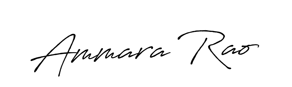 Make a beautiful signature design for name Ammara Rao. With this signature (Antro_Vectra_Bolder) style, you can create a handwritten signature for free. Ammara Rao signature style 7 images and pictures png