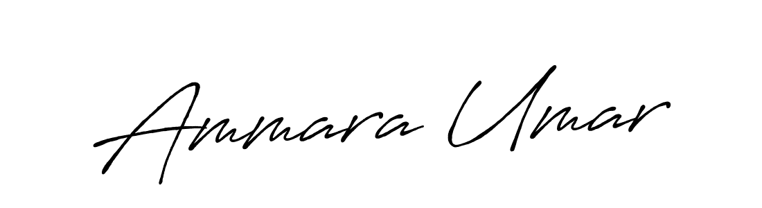 Design your own signature with our free online signature maker. With this signature software, you can create a handwritten (Antro_Vectra_Bolder) signature for name Ammara Umar. Ammara Umar signature style 7 images and pictures png