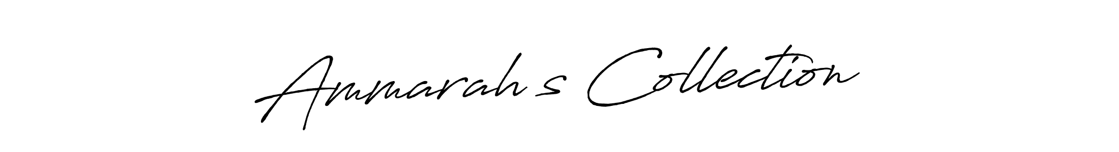 Design your own signature with our free online signature maker. With this signature software, you can create a handwritten (Antro_Vectra_Bolder) signature for name Ammarah’s Collection. Ammarah’s Collection signature style 7 images and pictures png