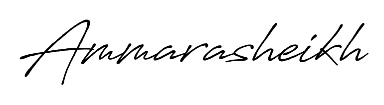 Give your name Ammarasheikh an exquisite flair with the Antro_Vectra_Bolder script font. Ideal for contracts, resumes, and formal letterheads. Ammarasheikh signature style 7 images and pictures png