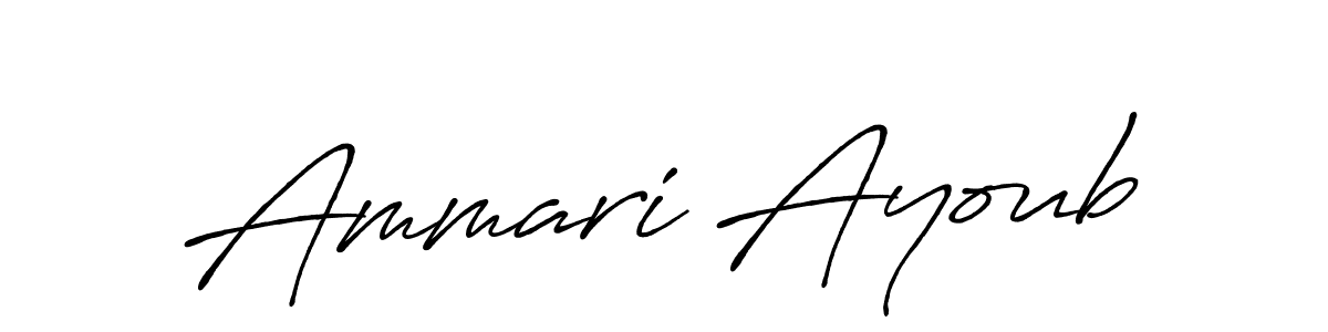 It looks lik you need a new signature style for name Ammari Ayoub. Design unique handwritten (Antro_Vectra_Bolder) signature with our free signature maker in just a few clicks. Ammari Ayoub signature style 7 images and pictures png